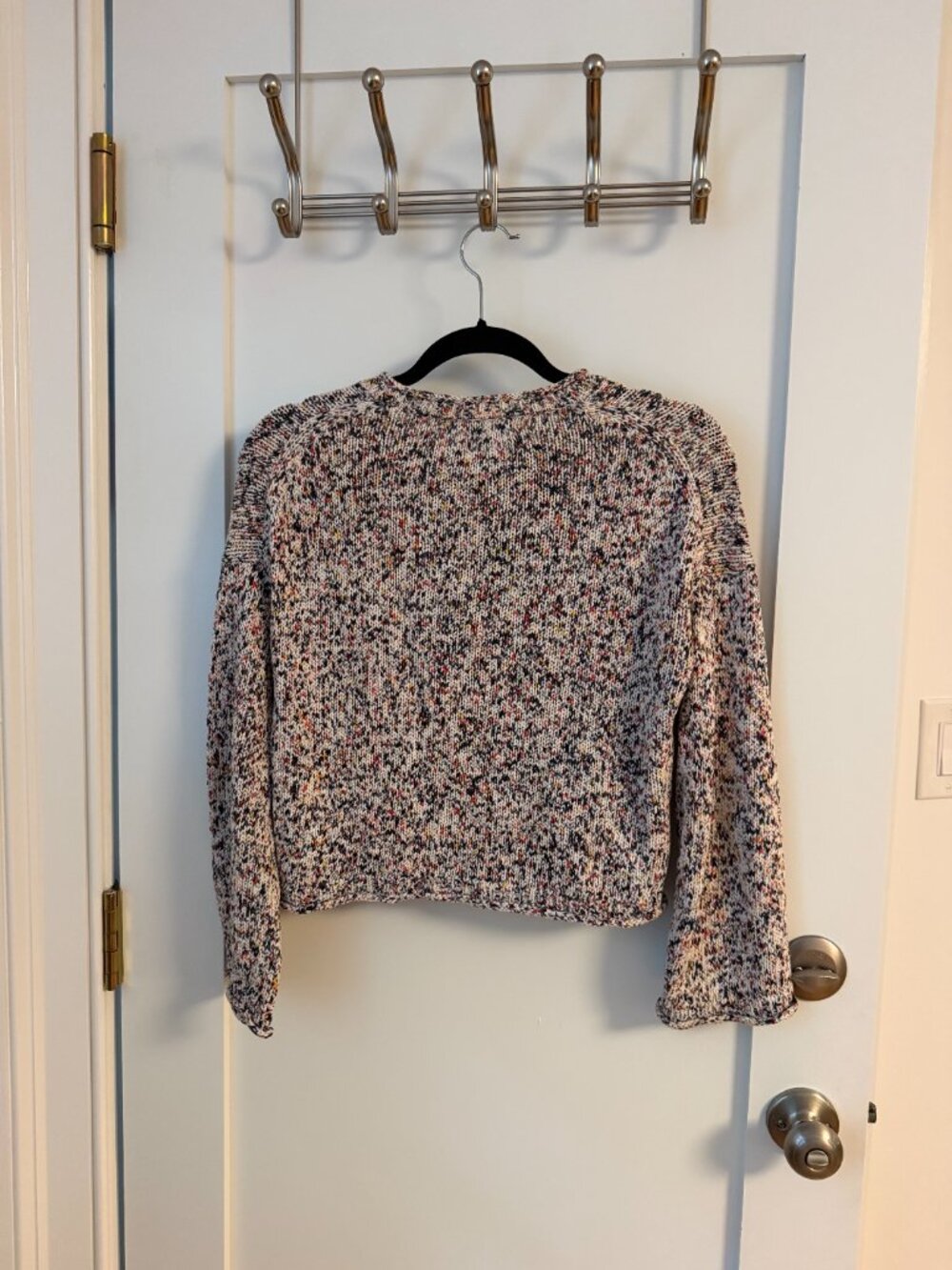 Madewell Brownstone Flecked Cropped Pullover Sweater in Marled Confetti - Picture 6 of 7